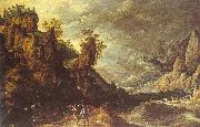 Kerstiaen de Keuninck Landscape with Tobias and the Angel oil